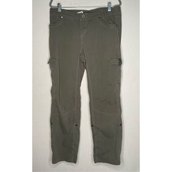 KUHL Cargo Roll Up Women's‎ Green Pants Size 16 Reg Hiking Camping - Picture 1 of 15